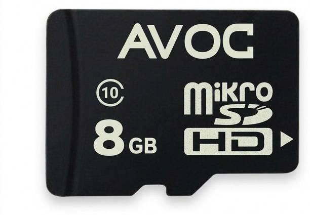 AVOC FLASH A02 MC08 Micro HD 8 GB MicroSD Card Class 10 30 MB/s Memory Card Compatible with Camera, Computer, Gaming Console, Mobile, Tablet