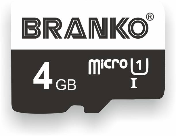 Branko SD-Card-10C-4gb Micro SD Card 4 GB MicroSD Card Class 10 90 MB/s  Memory Card Compatible with Computer, Camera, Mobile