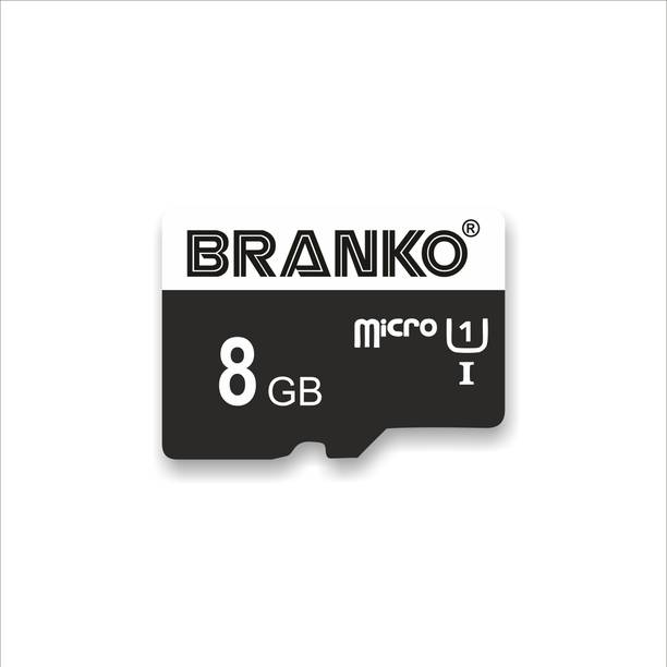 Branko MICRO SD CARD C10_8GB Micro SD Card 8 GB MicroSD Card Class 10 100 MB/s  Memory Card Compatible with Camera, Computer, Mobile