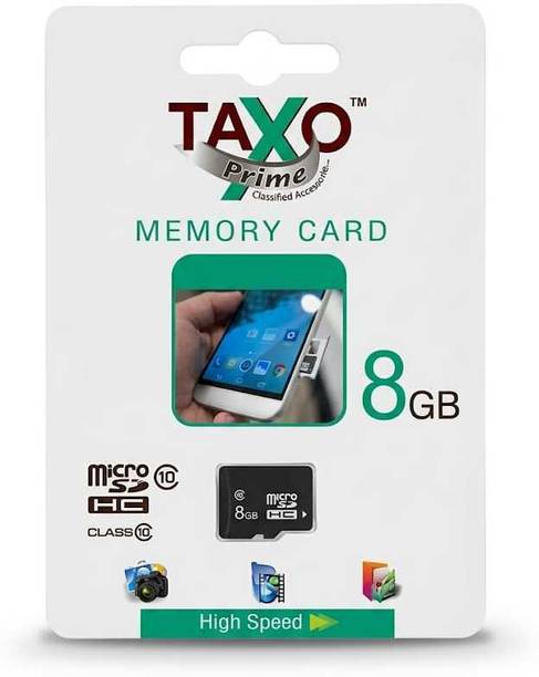 taxoprime texo prime 8GB high speed texo prime 8 GB MicroSD Card Class 10 30 MB/s Memory Card Compatible with Camera, Computer, Gaming Console, Mobile, Tablet