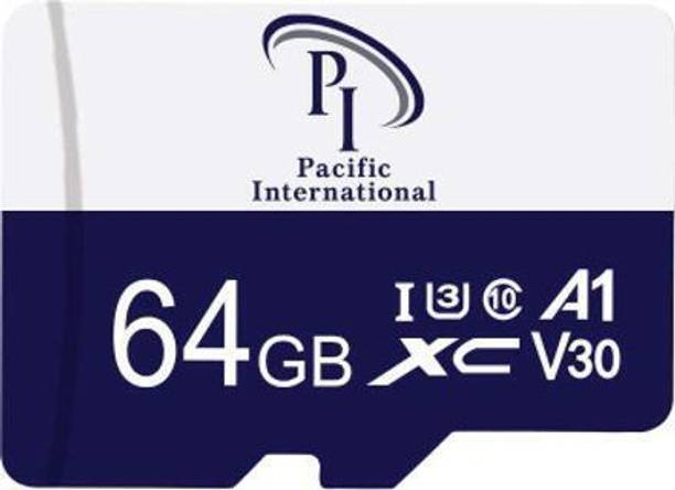 PACIFIC INTERNATIONAL microSD IU 3 (64) GB Sd Card UHS class 3 64 GB MicroSD Card UHS Class 3 85 MB/s  Memory Card Compatible with Mobile, Tablet, Computer