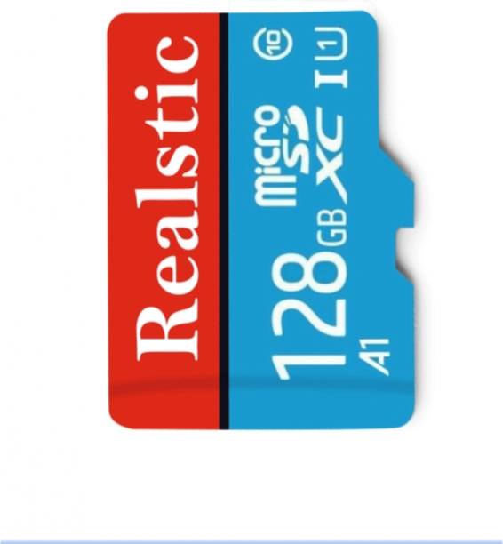 Realstic 128 GB Memorycard A1 128 GB MicroSD Card Class 10 130 MB/s Memory Card Compatible with Camera, Computer, Gaming Console, Mobile, Tablet