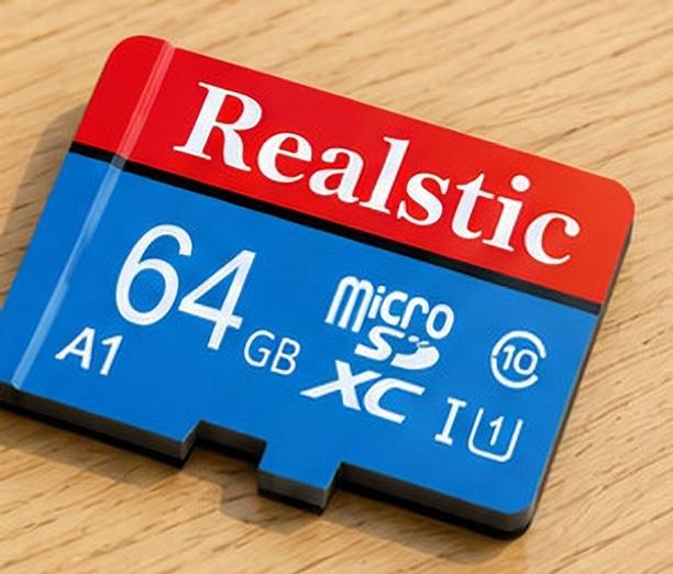 Realstic A1 64 GB MicroSD Card .10 130 MB/s Memory Card A1 64 GB MicroSD Card Class 10 50 MB/s  Memory Card Compatible with Camera, Computer, Mobile, Tablet, Gaming Console