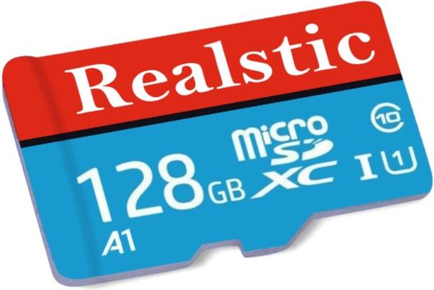 Realstic 128GB Memorycard A1 128 GB MicroSD Card Class 10 130 MB/s Memory Card Compatible with Camera, Computer, Gaming Console, Mobile, Tablet