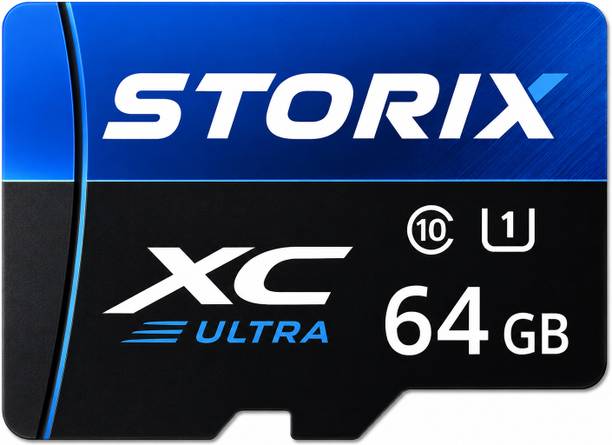 Storix STX-MS64-ULTRA STORIX 64 GB MicroSD Card Class 10 140 MB/s  Memory Card Compatible with Camera, Computer, Gaming Console, Mobile, Tablet