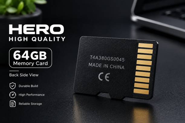 herohighquality AMK-403TE PRO 64 GB MicroSD Card Class 10 20 MB/s  Memory Card Compatible with Mobile, Tablet, Computer