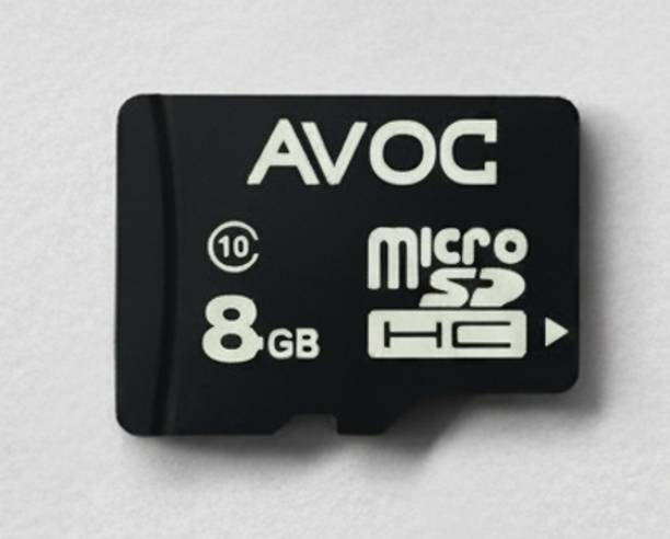 AVOC FLASH A02 Micro 8 GB MicroSD Card Class 10 30 MB/s Memory Card Compatible with Computer, Tablet, Mobile