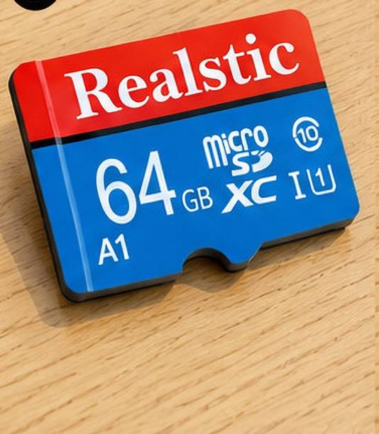 Realstic A1 64 GB MicroSD Card .130 MB/s Memory Card A1 64 GB MicroSD Card Class 10 50 MB/s  Memory Card Compatible with Camera, Computer, Mobile, Tablet, Gaming Console