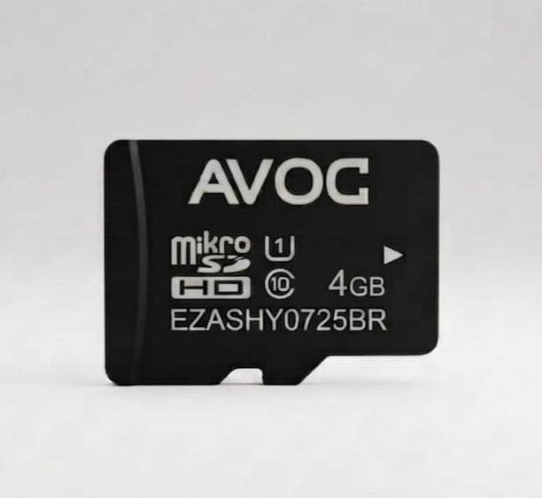 AVOC FLASH A02 MC04 Micro HD 4 GB MicroSD Card Class 10 30 MB/s  Memory Card Compatible with Camera, Computer, Gaming Console, Mobile, Tablet