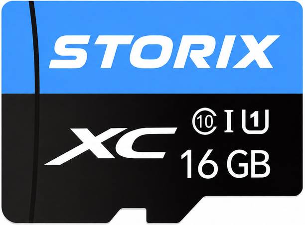 Storix STX-MSD-16GB-C10 STORIX High Speed Memory Card Series 16 GB MicroSDHC Class 10 100 MB/s  Memory Card Compatible with Camera, Computer, Gaming Console, Mobile, Tablet