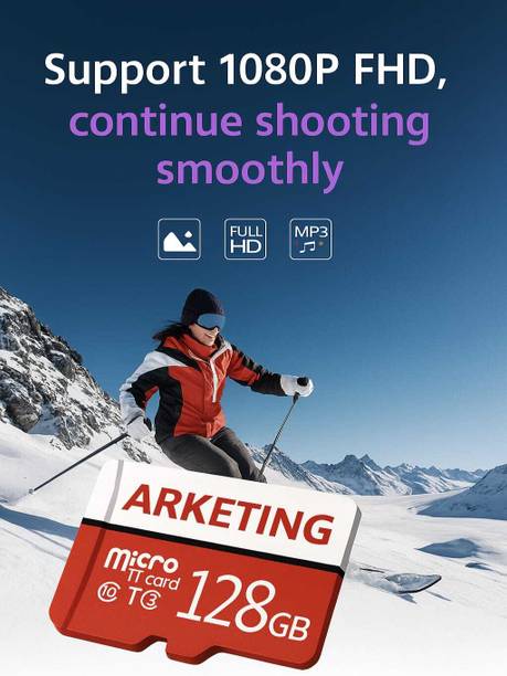 ARKETING ARKID128 FI-128 128 GB MicroSDHC Class 10 120 MB/s  Memory Card Compatible with Mobile