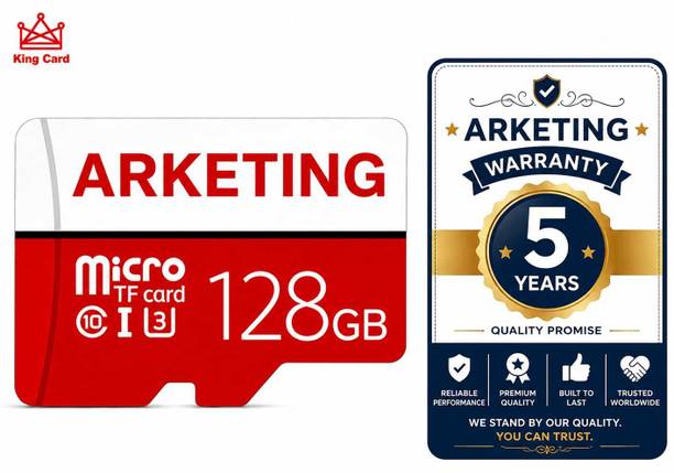 ARKETING ARK128TF-B5Q8N1L7 AKTG-128 128 GB MicroSDHC Class 10 120 MB/s  Memory Card Compatible with Camera, Computer, Gaming Console, Mobile, Tablet