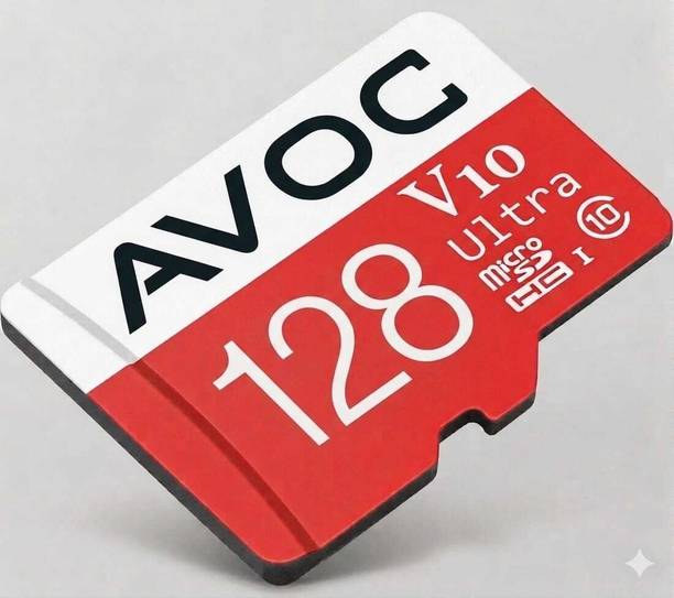 AVOC FLASH V10 Ultra SDHC MicroSD V10 Ultra 128 GB MicroSDHC Class 10 90 MB/s Memory Card Compatible with Camera, Computer, Gaming Console, Mobile, Tablet