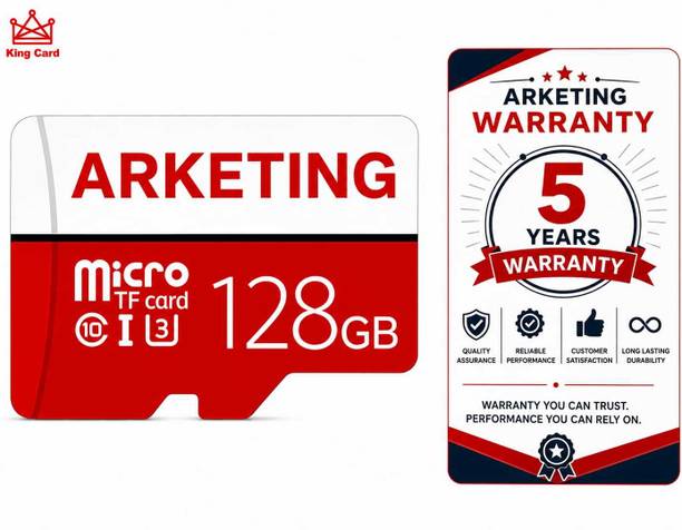 ARKETING ARK128TF-C9R2P6W4 AKTG-128 128 GB MicroSDHC Class 10 120 MB/s  Memory Card Compatible with Camera, Computer, Gaming Console, Mobile, Tablet