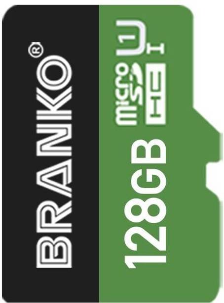 Branko SD-Card-10C Extreme Micro SD Card I Ultra Fast Speed I Highly Resistant I 128 GB MicroSDHC Class 10 90 MB/s  Memory Card Compatible with Mobile, Camera, Tablet