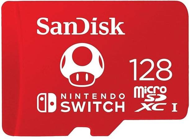 SanDisk SDSQXAO-128G-GNCZN Nintendo 128 GB MicroSDHC Class 10 100 MB/s Memory Card Compatible with Gaming Console