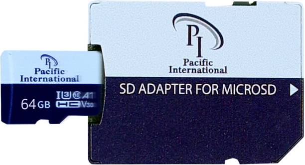 PACIFIC INTERNATIONAL UHS Class 3 64 GB MicroSDXC UHS Class 3 85 MB/s  Memory Card