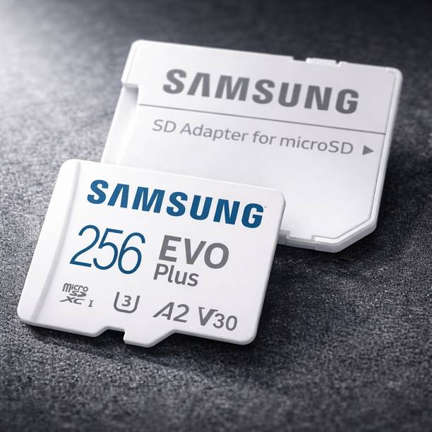 Sumsung 256GB EVO EVO Plus 256 GB MicroSDXC Class 10 130 MB/s Memory Card Compatible with Camera, Computer, Tablet, Mobile