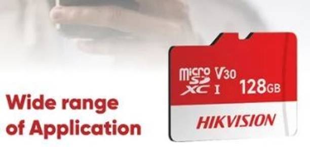 HIKVISION HS-TF-D1(DZ)/128G/INDIA/ML/WW/ V30 128 GB MicroSDXC Class 10 91 MB/s Memory Card Compatible with Camera, Computer, Mobile, Gaming Console, Tablet