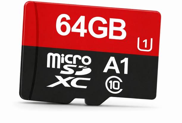 AJ HUB 64GB microSDXC Card Ultra A1 U1 Class 10 High Speed Memory Card (Up to 140MB/s) with 4K Ultra HD Support for Smartphone, Camera, CCTV, Drone & Laptop 64 GB MEMORY CARD 64 GB MicroSDXC Class 10 140 MB/s Memory Card Compatible with Camera, Computer, Gaming Console, Mobile, Tablet