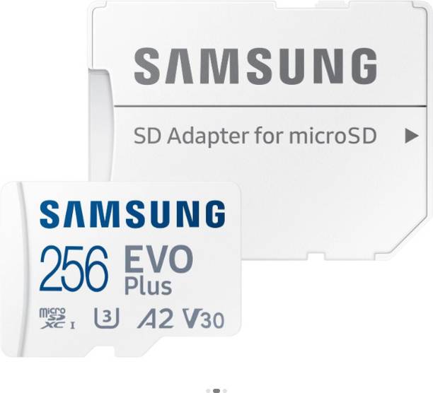 SAMSUNG BP-MC256MB/PS,MD-NM256KA/DAF EVO PLUS 256 GB MicroSDXC Class 10 134 MB/s  Memory Card Compatible with Camera, Computer, Gaming Console, Mobile, Tablet