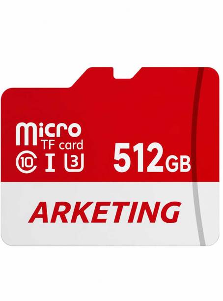 ARKETING U3 512 GB U3 512 GB MicroSDXC Class 10 120 MB/s  Memory Card Compatible with Camera, Computer, Gaming Console, Mobile, Tablet