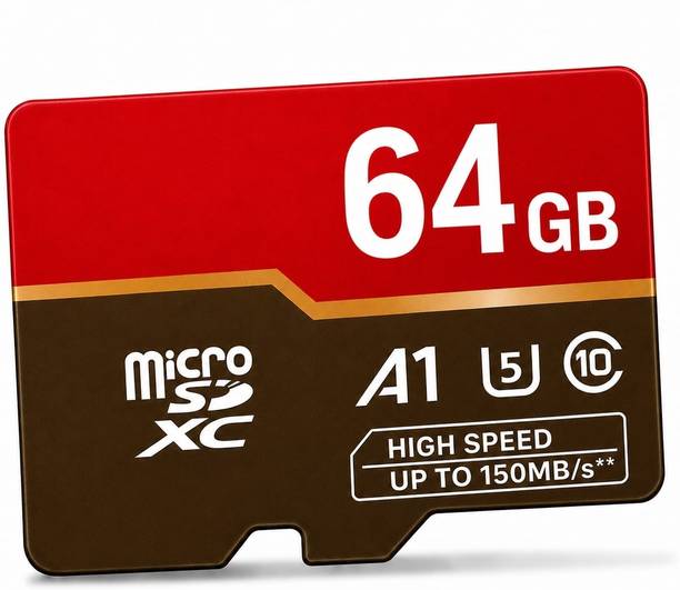 Krishna interprise Micro SDXC Micro SDXC 64 GB MicroSDXC Class 10 150 MB/s Memory Card Compatible with Gaming Console, Computer, Tablet, Camera, Mobile