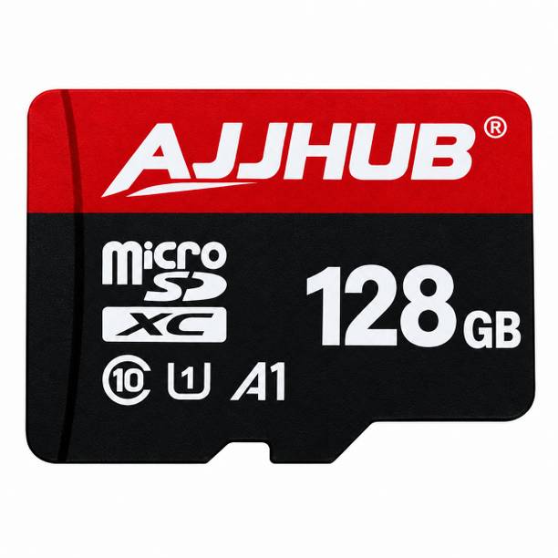 AJJ HUB USH-I A1 128 GB MicroSDXC Class 10 100 MB/s  Memory Card Compatible with Camera, Computer, Gaming Console, Mobile, Tablet