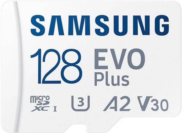 SAMSUNG MB-MC128SA/IN EVO Plus 128 GB MicroSDXC Class 10 160 MB/s  Memory Card Compatible with Camera, Computer, Gaming Console, Mobile, Tablet