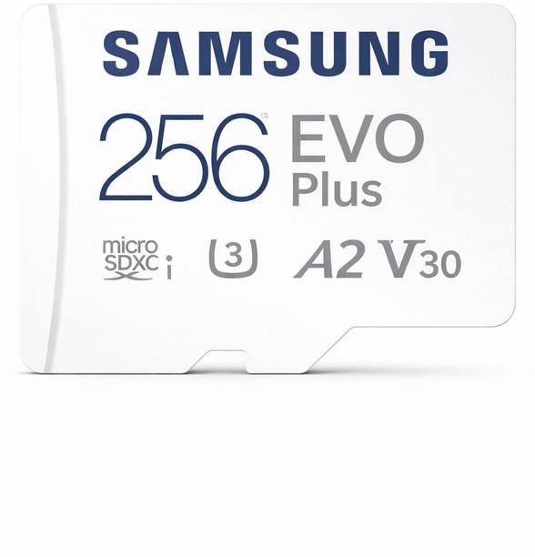 SAMSUNG Flash Card 256 GB MicroSDXC Class 10 160 MB/s  Memory Card Compatible with Camera, Computer, Gaming Console, Mobile, Tablet