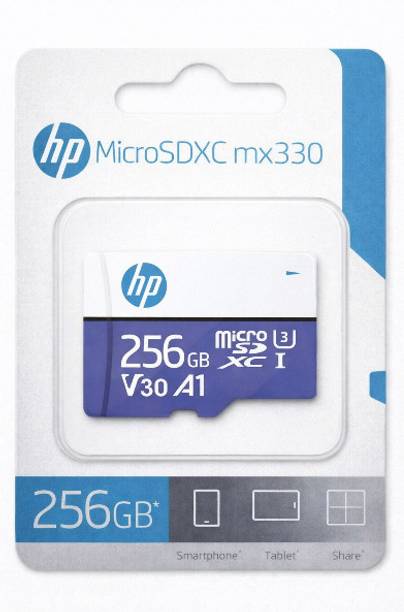HP MX330I V30 256 GB MicroSDXC Class 10 100 MB/s Memory Card Compatible with Gaming Console, Camera, Tablet, Mobile