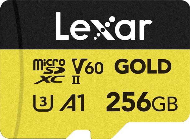 Lexar LMSGOLD256G-BNNNG MSD GOLD 256 GB MicroSDXC Class 10 280 MB/s Memory Card Compatible with Camera, Gaming Console