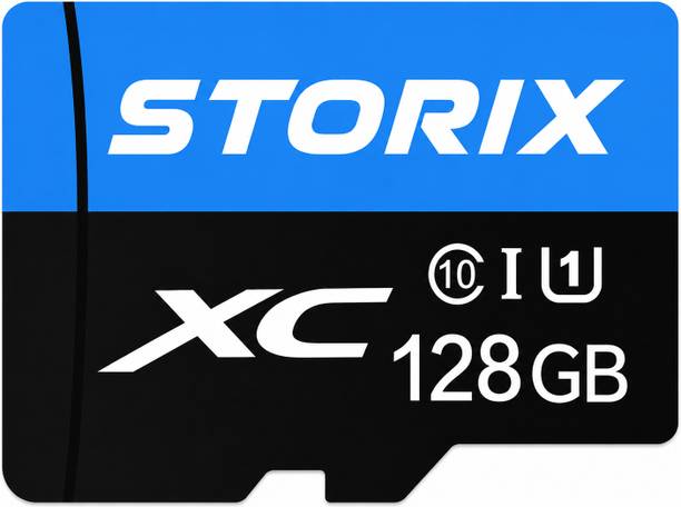 Storix STX-MSD-128GB-C10 STORIX High Speed Memory Card Series 128 GB MicroSDXC Class 10 100 MB/s  Memory Card Compatible with Camera, Computer, Gaming Console, Mobile, Tablet