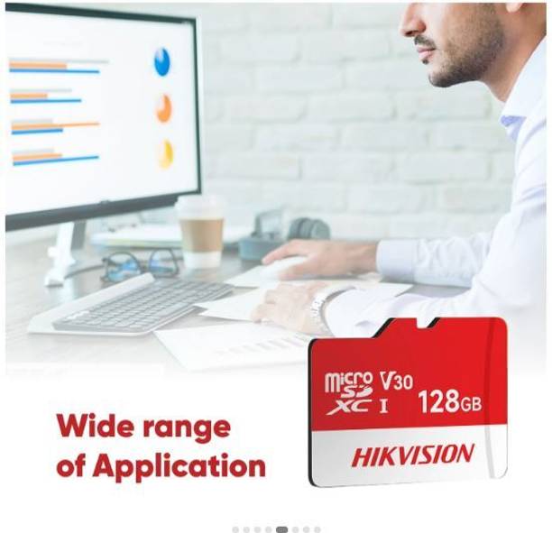 HIKVISION HS-TF-D1(DZ)/128G/INDIA/LM/WW/ V30 128 GB MicroSDXC Class 10 90 MB/s Memory Card Compatible with Camera, Computer, Mobile, Gaming Console, Tablet