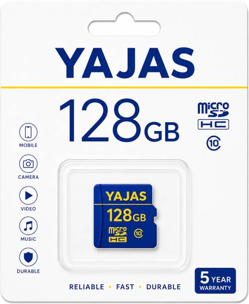 yajas MEMORYCARD AND STORAGEDEVICE SDCARD-128GB-SNSMDISK 10 128 GB MicroSDXC Class 10 140 MB/s Memory Card Compatible with Camera, Computer, Gaming Console, Mobile, Tablet