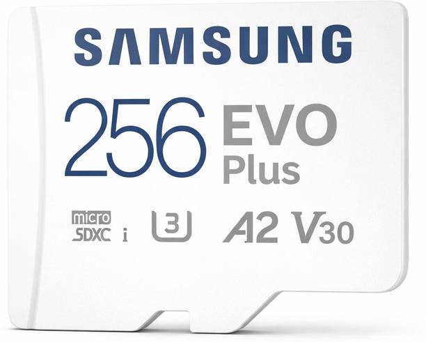 SAMSUNG Quick Data 256 GB MicroSDXC Class 10 160 MB/s  Memory Card Compatible with Camera, Computer, Gaming Console, Mobile, Tablet