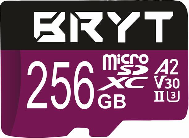 BRYT High Capacity Micro SD Card 256 GB MicroSDXC Class 10 130 MB/s  Memory Card