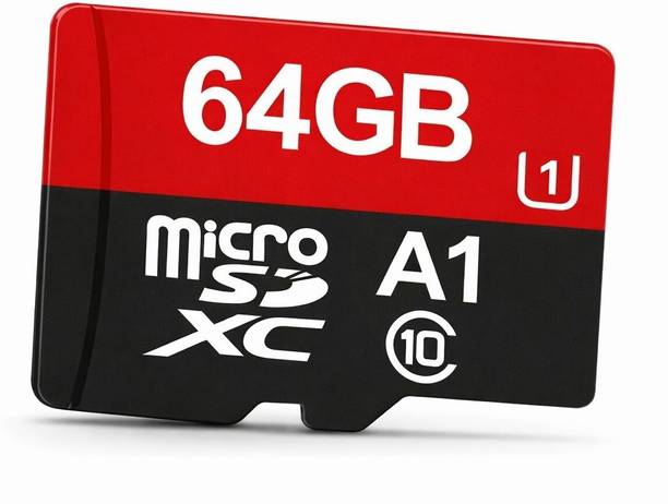 AJ HUB 64GB microSDXC Memory Card A1 U1 Class 10 High Speed Storage Card with Full HD & 4K Support, Fast Data Transfer, App Performance, Compatible with Smartphone, Camera, CCTV, Drone & Laptop 64GB SD Card 64 GB MicroSDXC Class 10 90 MB/s Memory Card Compatible with Gaming Console, Computer, Tablet, Camera, Mobile