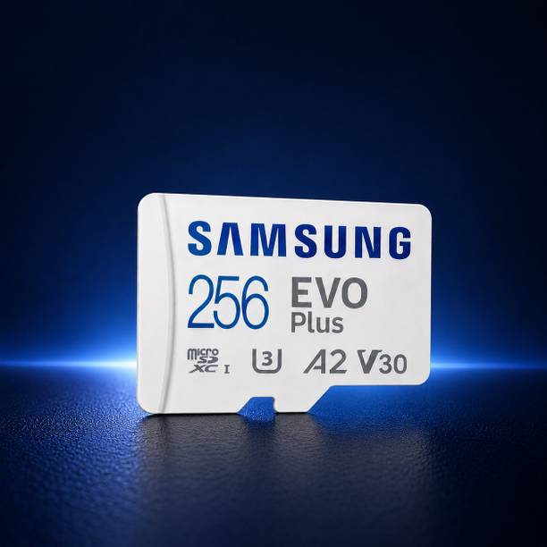 SAMSAM EVO Plus 256GB Turbo Speed microSDXC U3 A2 V30 Storage Card EVO 256 GB MicroSDXC Class 10 130 MB/s Memory Card Compatible with Camera, Computer, Gaming Console, Mobile, Tablet