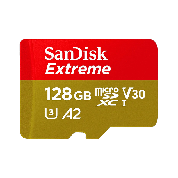 SanDisk SDSQXAA-128G-GN6MN Extreme A2 128 GB MicroSDXC Class 10 190 MB/s  Memory Card Compatible with Camera, Mobile