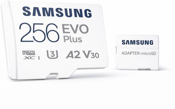 SAMSUNG Expandable Storage 256 GB MicroSDXC Class 10 160 MB/s  Memory Card Compatible with Camera, Computer, Gaming Console, Mobile, Tablet