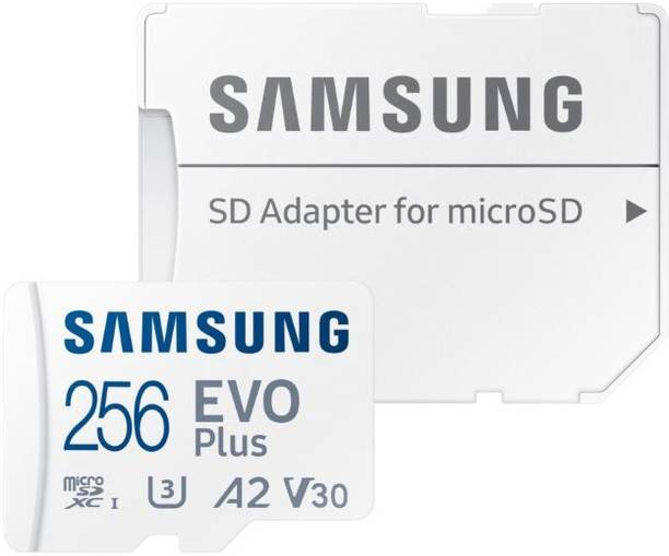 SAMSUNG MB-MCA256SA/IN EVO Plus 256 GB MicroSDXC Class 10 160 MB/s  Memory Card Compatible with Camera, Computer, Gaming Console, Mobile, Tablet