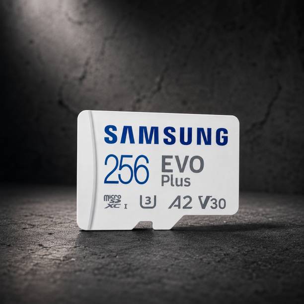 SAMSAM EVO Plus 256GB Ultra Reliable microSDXC U3 V30 Memory Card EVO 256 GB MicroSDXC Class 10 130 MB/s Memory Card Compatible with Camera, Computer, Gaming Console, Mobile, Tablet