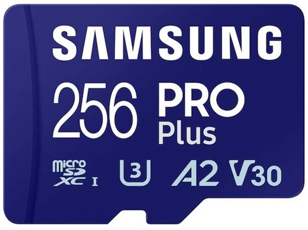 SAMSUNG MB-MD256SA/APC Pro Plus 256 GB MicroSDXC UHS Class 3 180 MB/s  Memory Card Compatible with Camera, Gaming Console, Mobile, Tablet