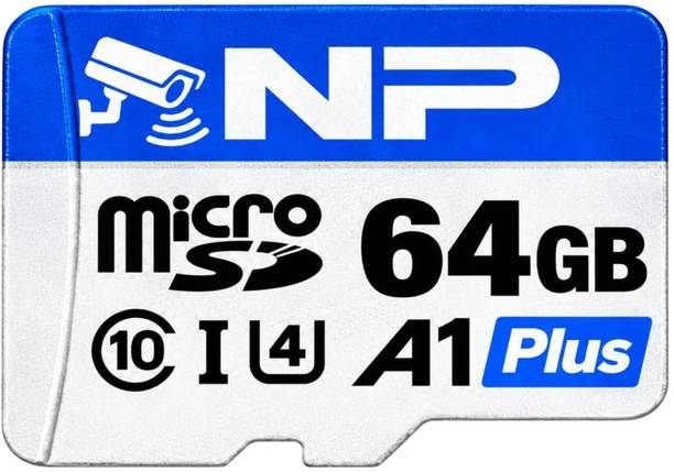 np 64GB Memory Card CCTV SUPPORT A1 64 GB MicroSDXC Class 10 150 MB/s  Memory Card Compatible with Camera, Computer, Gaming Console, Mobile, Tablet