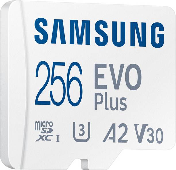 SAMSUNG EVO Plus A1 256 GB MicroSDXC Class 10 160 MB/s Memory Card Compatible with Camera, Computer, Gaming Console, Mobile, Tablet
