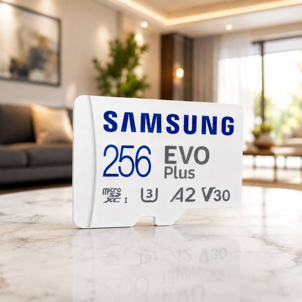 SAMSAM EVO Plus 256GB High Speed microSDXC U3 A2 V30 Mobile Memory Memory Card EVO 256 GB MicroSDXC Class 10 130 MB/s Memory Card Compatible with Camera, Computer, Gaming Console, Mobile, Tablet