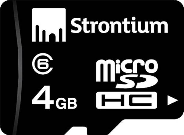Strontium 4 GB Micro SD Class 6 Micro 4 GB MicroSDXC Class 10 24 MB/s Memory Card Compatible with Camera, Mobile, Gaming Console, Tablet