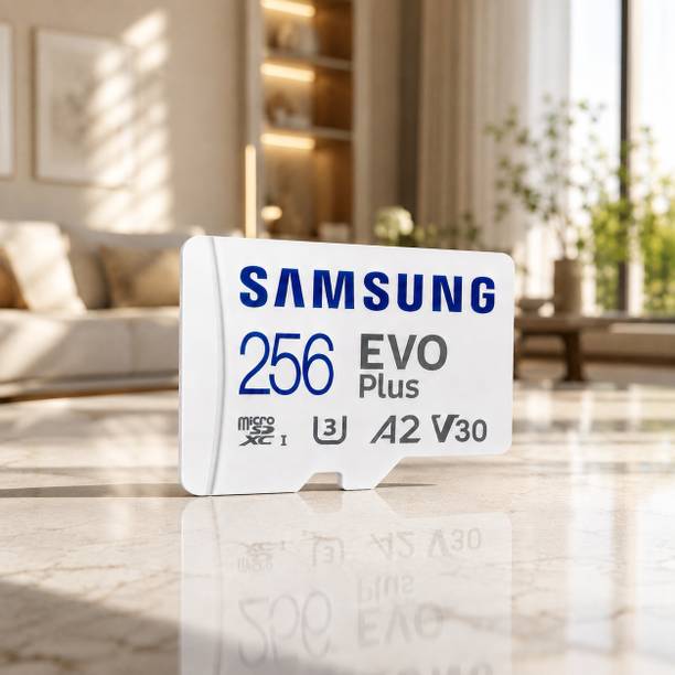 SAMSAM EVO Plus 256GB Fast Speed Digital Memory Card EVO 256 GB MicroSDXC Class 10 130 MB/s Memory Card Compatible with Camera, Computer, Gaming Console, Mobile, Tablet