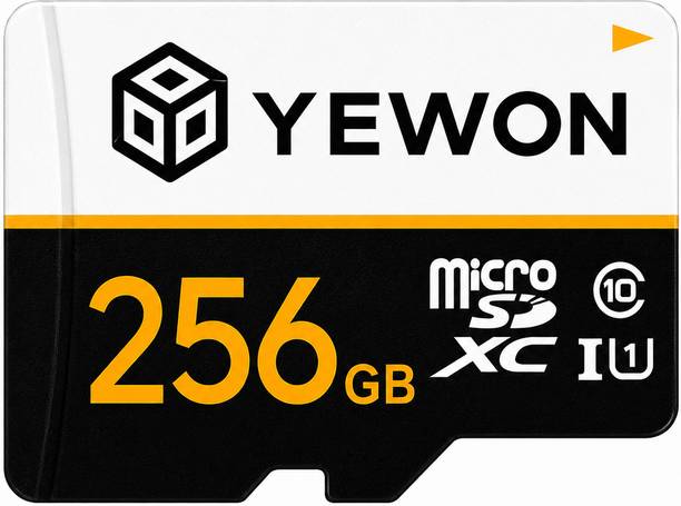 YEWON 256Gb Memory Card A1 256 GB MicroSDXC Class 10 100 MB/s Memory Card Compatible with Mobile, Camera, Computer, Gaming Console, Tablet